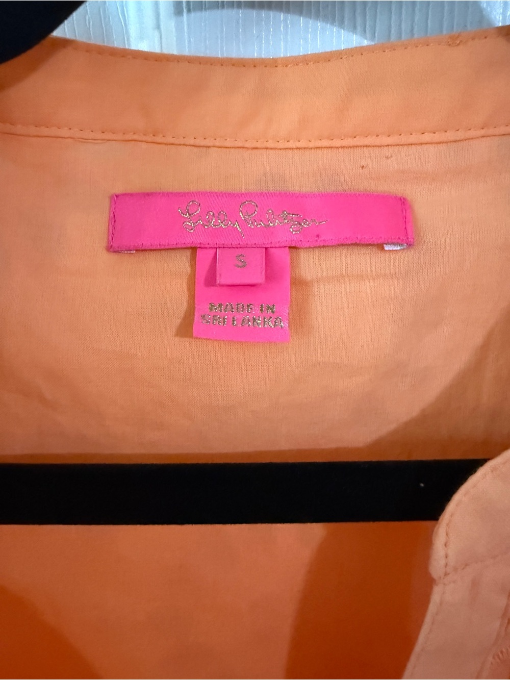 Lilly Pulitzer Orange Eyelet Peplum Blouse - Picture 7 of 7